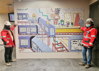 Kortárs, szabad, játékos – képzőművészet az M3 metró Dózsa György út megállójában