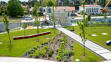 Építőipari Nívódíj emléktáblát avattak a Sió-zsilip projekt helyszínén